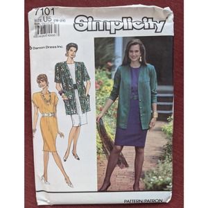 UNCUT Simplicity Pattern 7101 Dress Jacket  Size 16-24